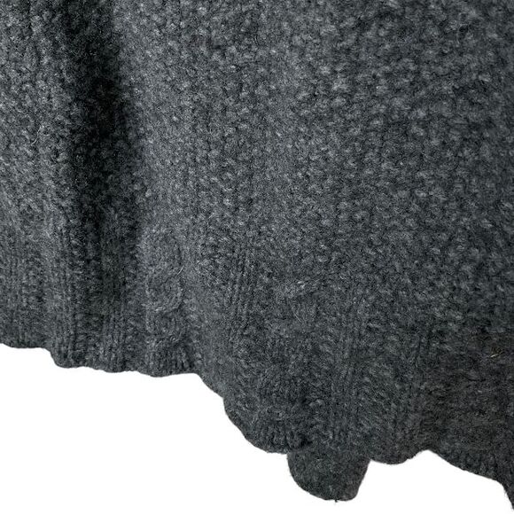 Eddie Bauer Womens M Sleeveless Open Front Chunky Cable Knit Wool Cardigan Vest - Picture 6 of 13